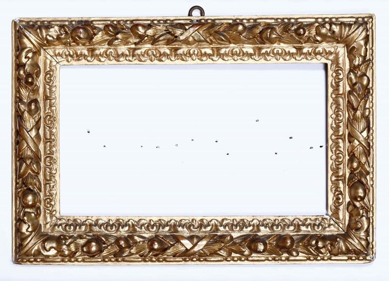 Cornice in legno intagliato e dorato. XIX secolo  - Auction Antique Frames - Cambi Casa d'Aste
