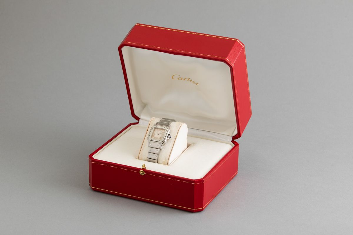 Cartier - Santos Lady Galbée in Acciaio Automatico con Datario, Accompagnato da Astuccio Original...