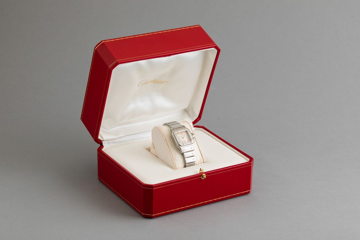 Cartier - Santos Lady Galbée in Acciaio Automatico con Datario, Accompagnato da Astuccio Original...