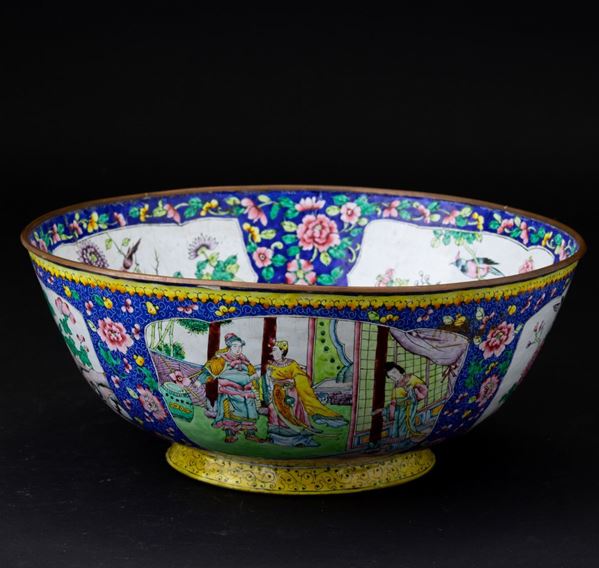 An enamel bowl, China, Qing Dynasty
