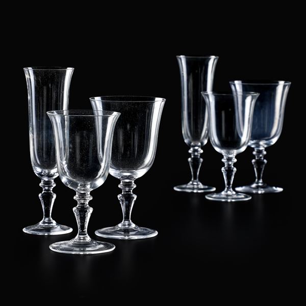 Servizio di calici. Murano, probabilmente Nason e Moretti, XX secolo  