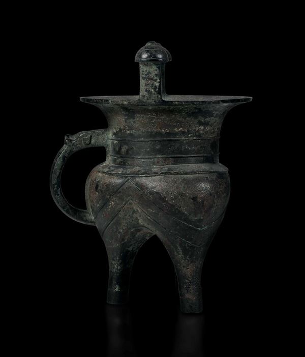 A tripod bronze censer, China, Warring States (481-221 BC)