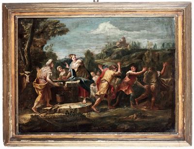 Scuola Veneta del XVIII Secolo Rebecca al Pozzo