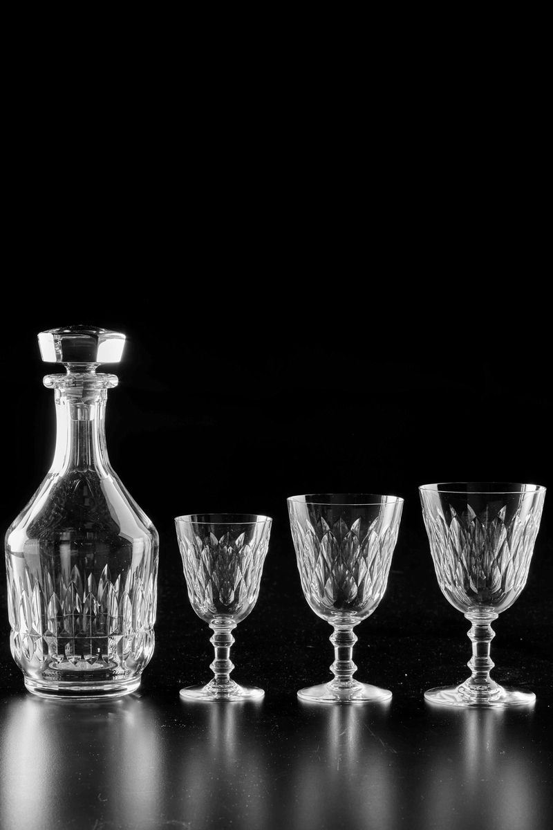 Servizio di calici  Francia, Manifattura Baccarat, XX secolo  - Asta L'Art de la Table - Cambi Casa d'Aste