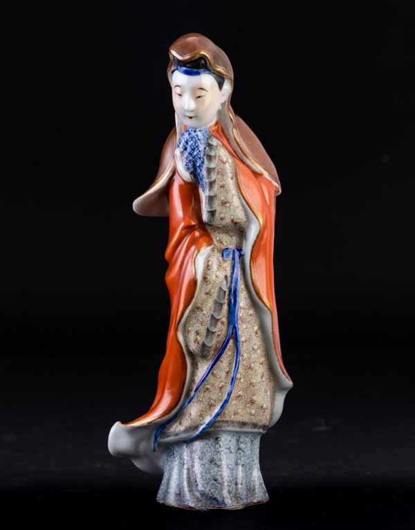 Figura di Guanyin in porcellana, Giappone, periodo Meiji (1868-1912)