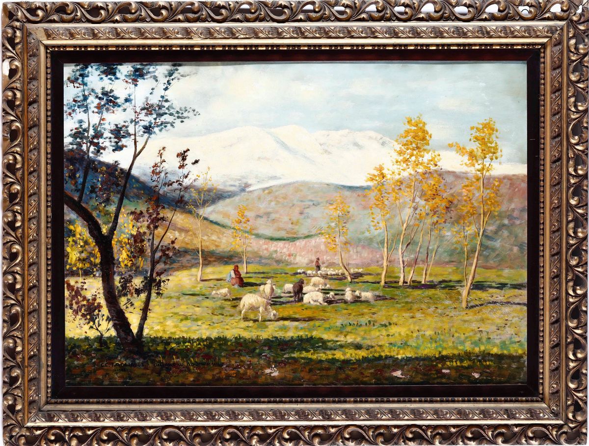 Carlo Costantino Tagliabue - Autunno a Bardonecchia, 1928