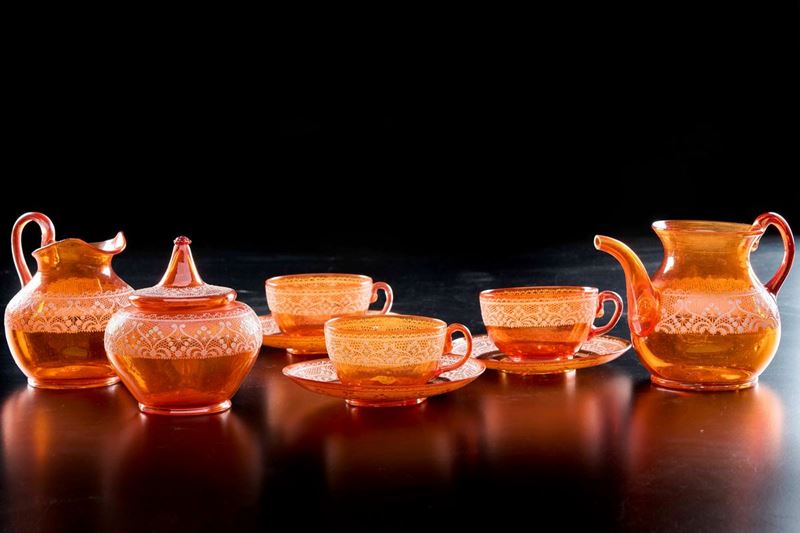 Servizio da tè Murano, inizio del XX secolo  - Asta Arredo per la tavola | Cambi Time - I - Cambi Casa d'Aste