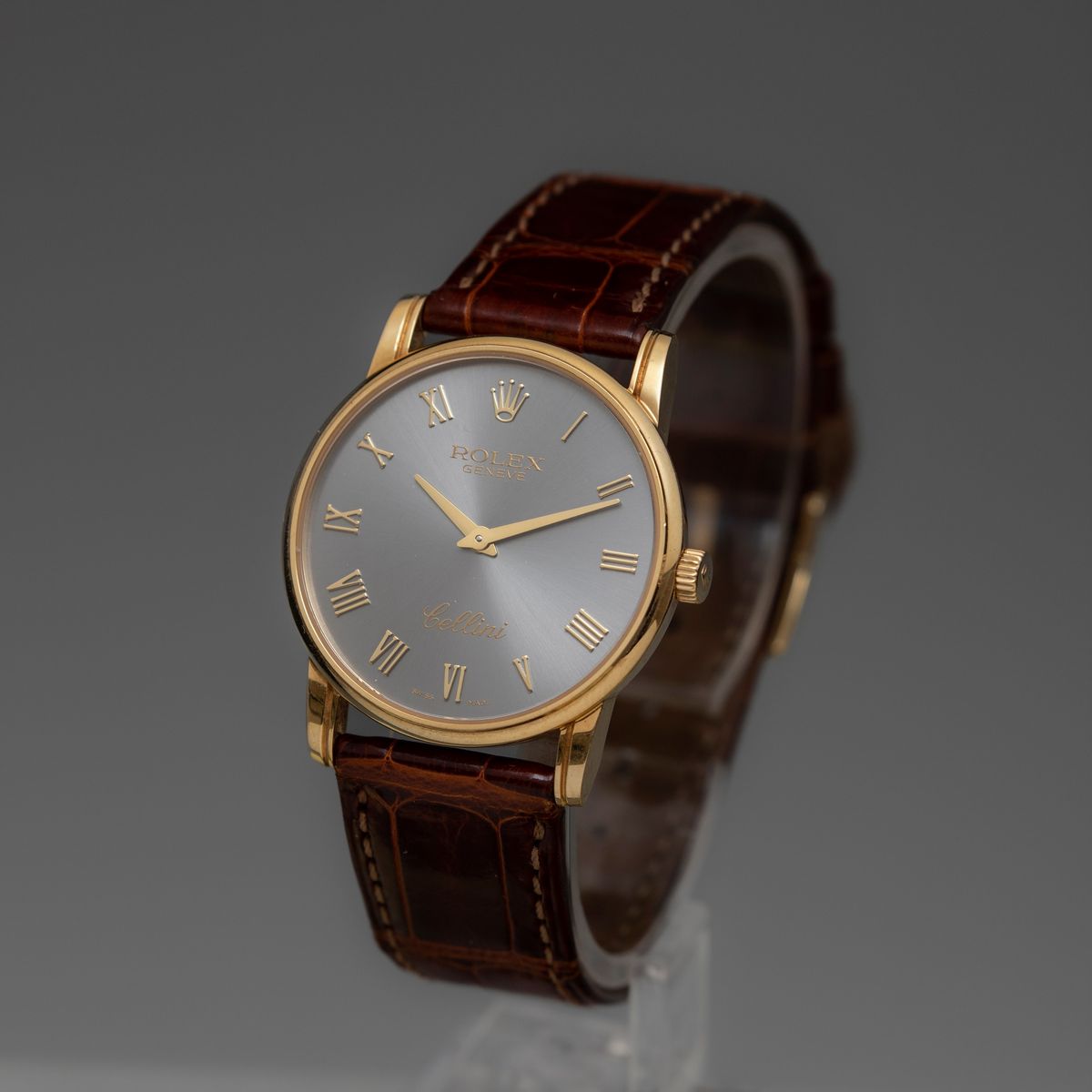 Rolex - Elegante Cellini Ref 5116, Carica Manuale con Quadrante Antracite e Numeri Romani Applica...