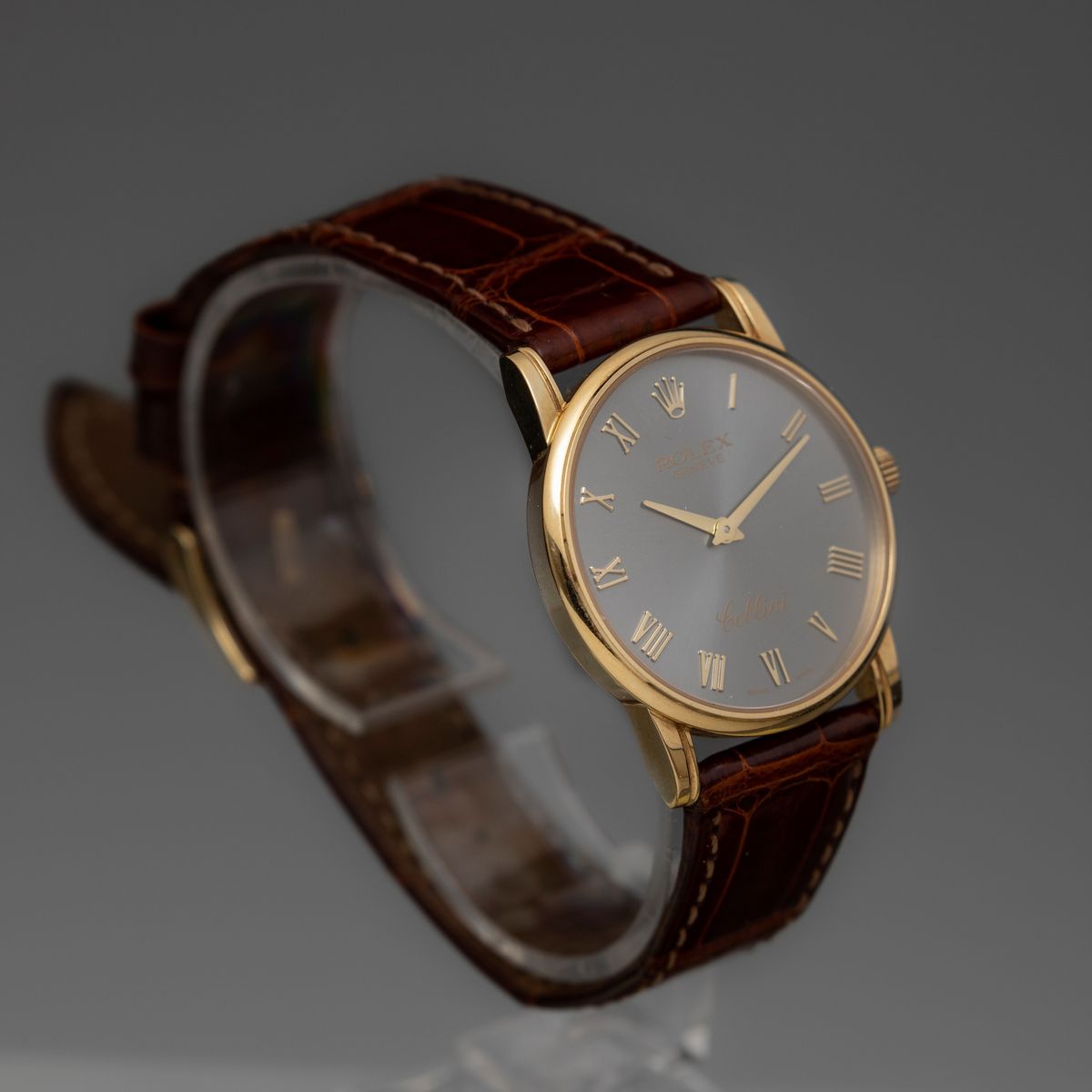 Rolex - Elegante Cellini Ref 5116, Carica Manuale con Quadrante Antracite e Numeri Romani Applica...
