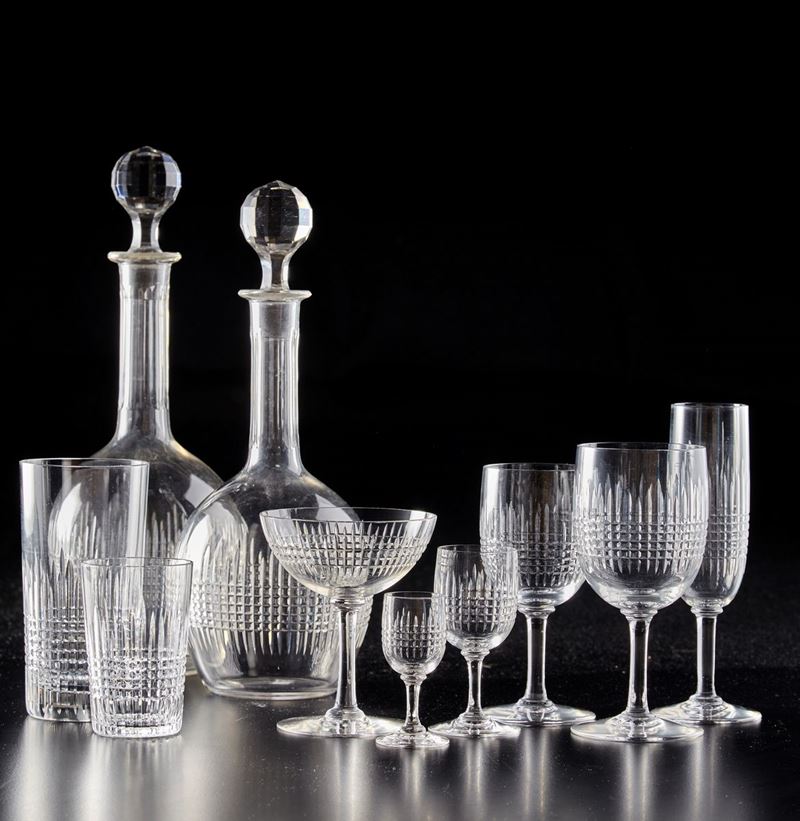 Servizio di bicchieri “Nancy” Francia, Manifattura Baccarat  - Auction L'Art de la Table - Cambi Casa d'Aste