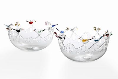 Coppia di Bacinelle Centrotavola “christian Dior” Veneto, Massimo Lunardon, Fine XX Inizio XXI Se...