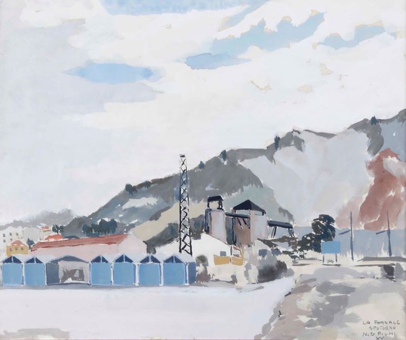 Napoleone G. Fiumi (1898-1948) Spotorno, la fornace  - Auction 19th and 20th Century Paintings | Cambi Time - Cambi Casa d'Aste