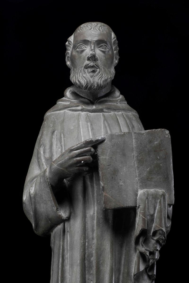 Figura di Santo. Pietraforte. Nino Pisano e Andrea Pisano, Attribuita A. Terzo Quarto del XIV Sec...