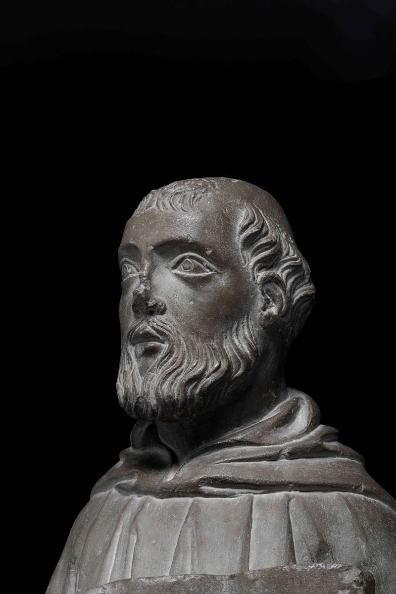 Figura di Santo. Pietraforte. Nino Pisano e Andrea Pisano, Attribuita A. Terzo Quarto del XIV Sec...