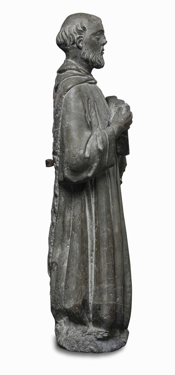 Figura di Santo. Pietraforte. Nino Pisano e Andrea Pisano, Attribuita A. Terzo Quarto del XIV Sec...