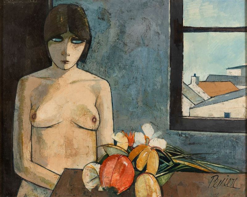 Charles Levier - Nu Aux Fleurs