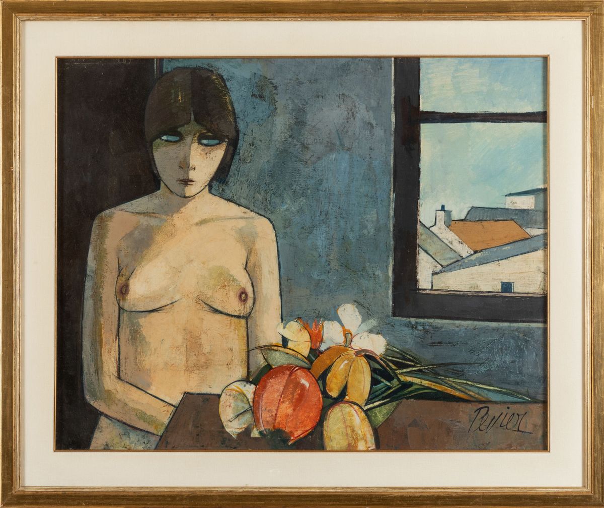 Charles Levier - Nu Aux Fleurs