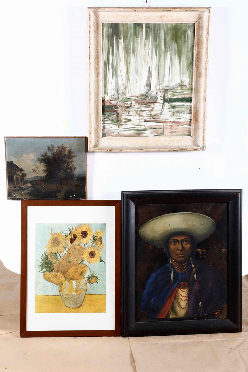 Lotto di dipinti  - Auction 19th and 20th Century Paintings | Cambi Time - Cambi Casa d'Aste