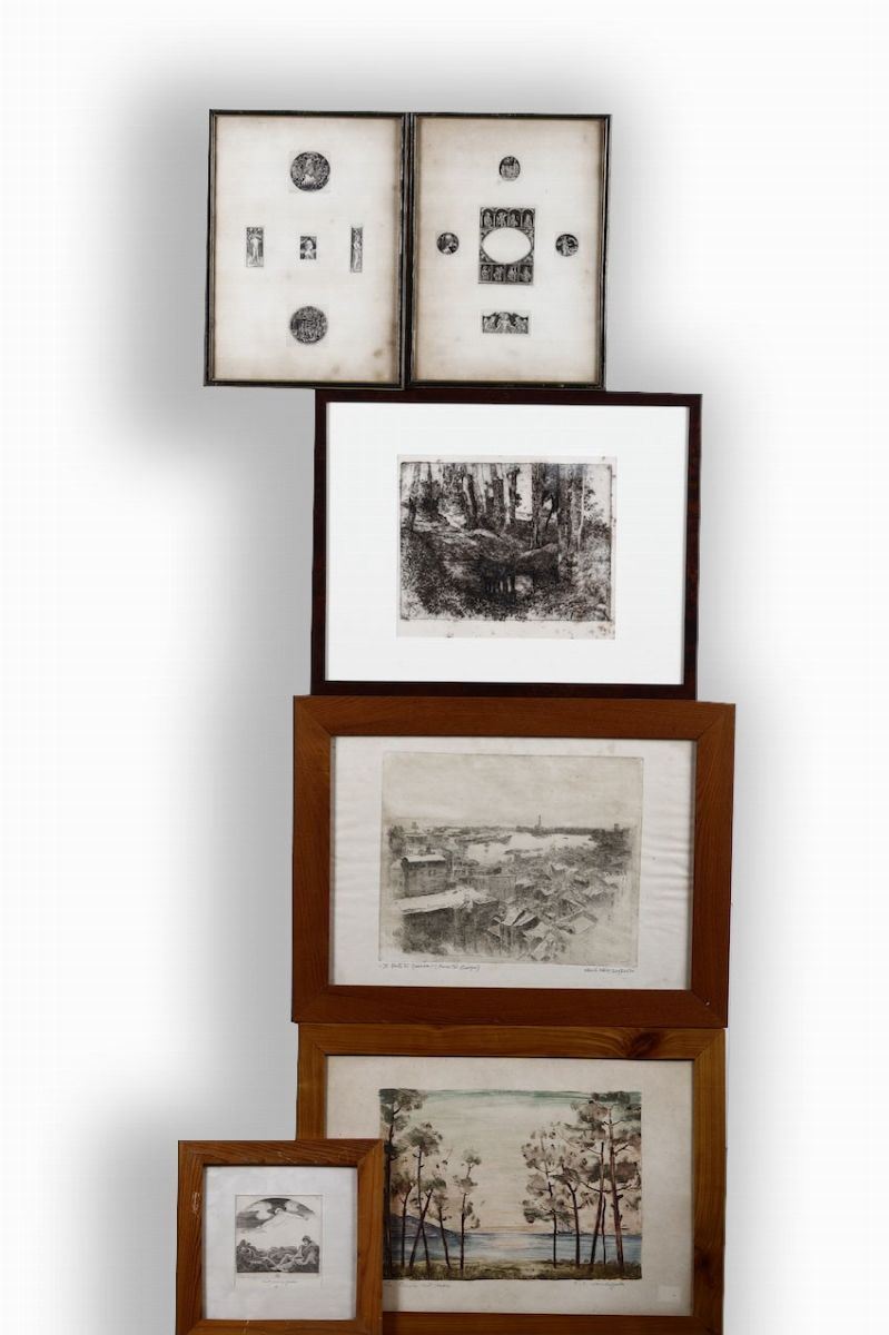 Lotto di stampe, tra cui Santagata e Galiardo  - Asta Antiquariato Febbraio | Cambi Time - Cambi Casa d'Aste