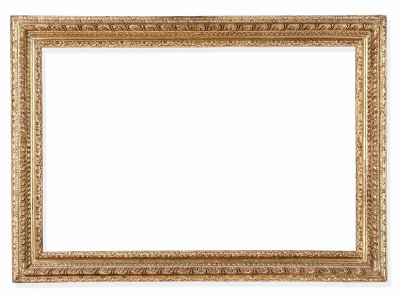 Cornice in legno intagliato e dorato. Piemonte XVIII secolo  - Auction Antique Frames - Cambi Casa d'Aste