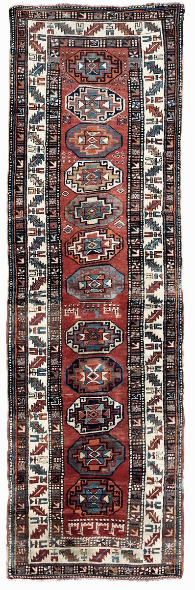 Passatoia Kazak, Caucaso inizio XX secolo  - Auction Antique Carpets - Cambi Casa d'Aste
