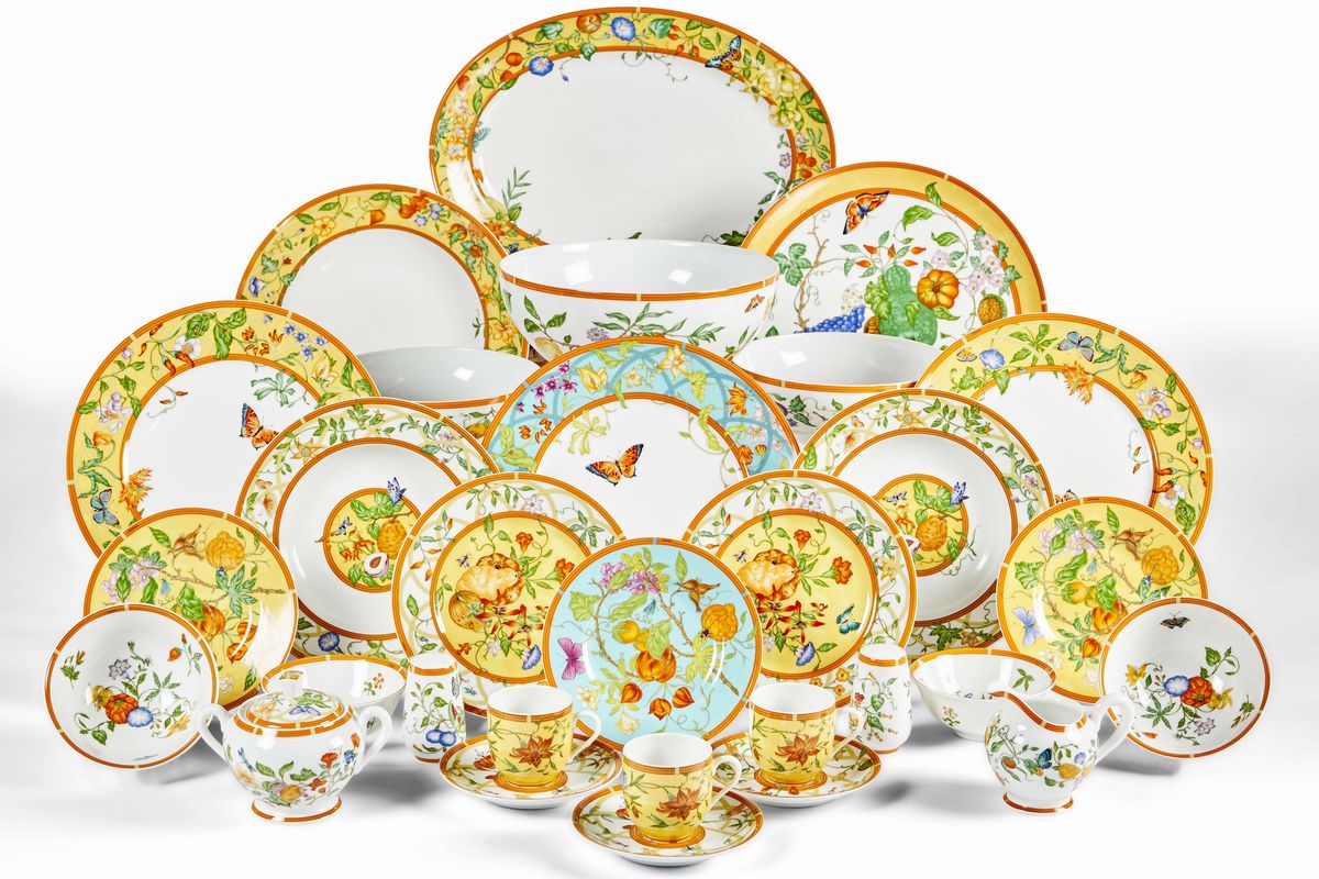 Servizio da Tavola 'la Siesta Hermès' Francia, Manifattura Limoges, Seconda Metà del XX Secolo