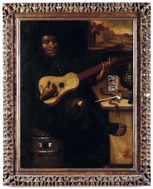 Scuola olandese del XVIII secolo Suonatore di chitarra