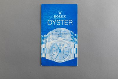 Rolex - Listino Prezzi Rolex del 1991