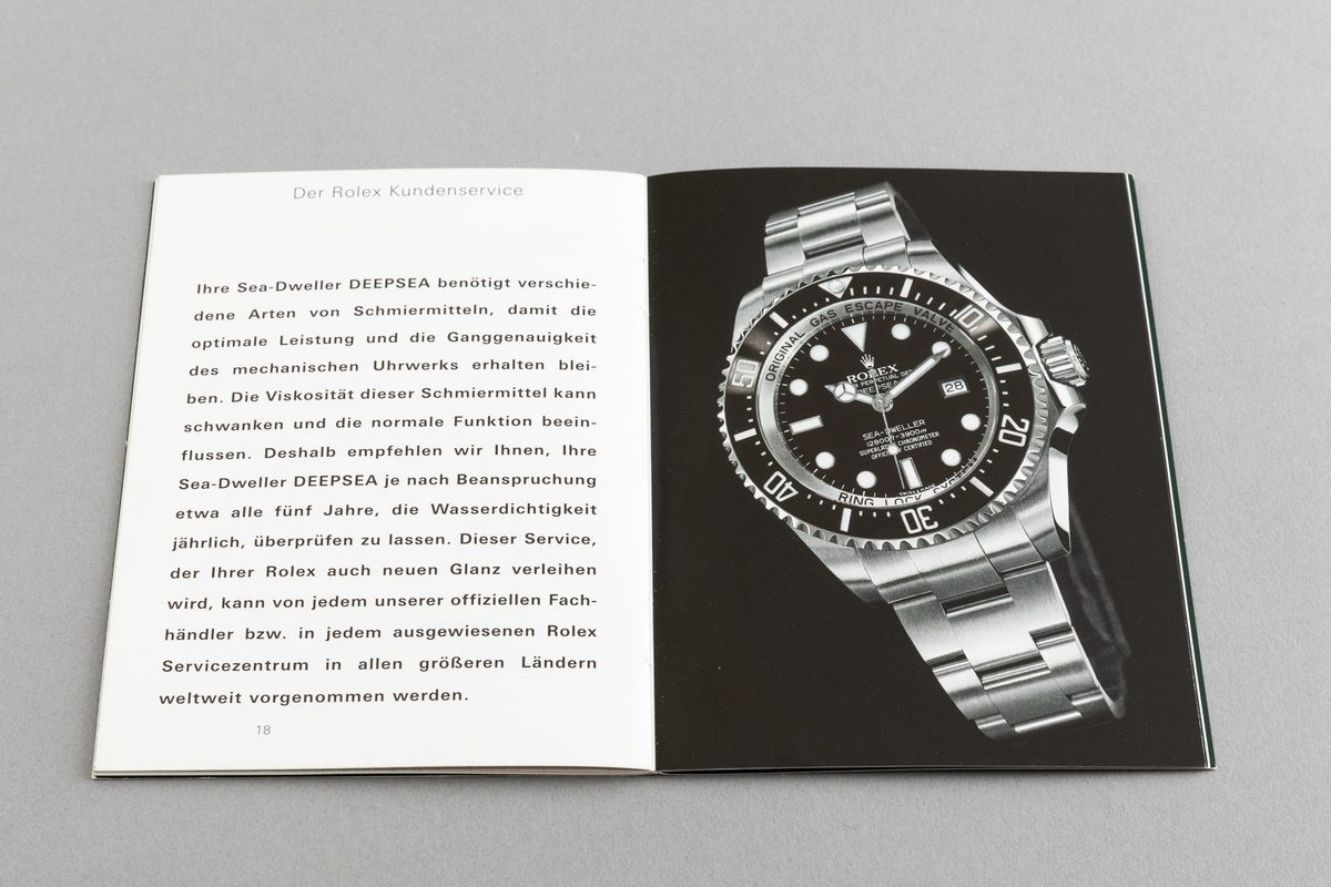 Rolex - Libretto Istruzioni Rolex Deepsea, 2008 Lingua Tedesca