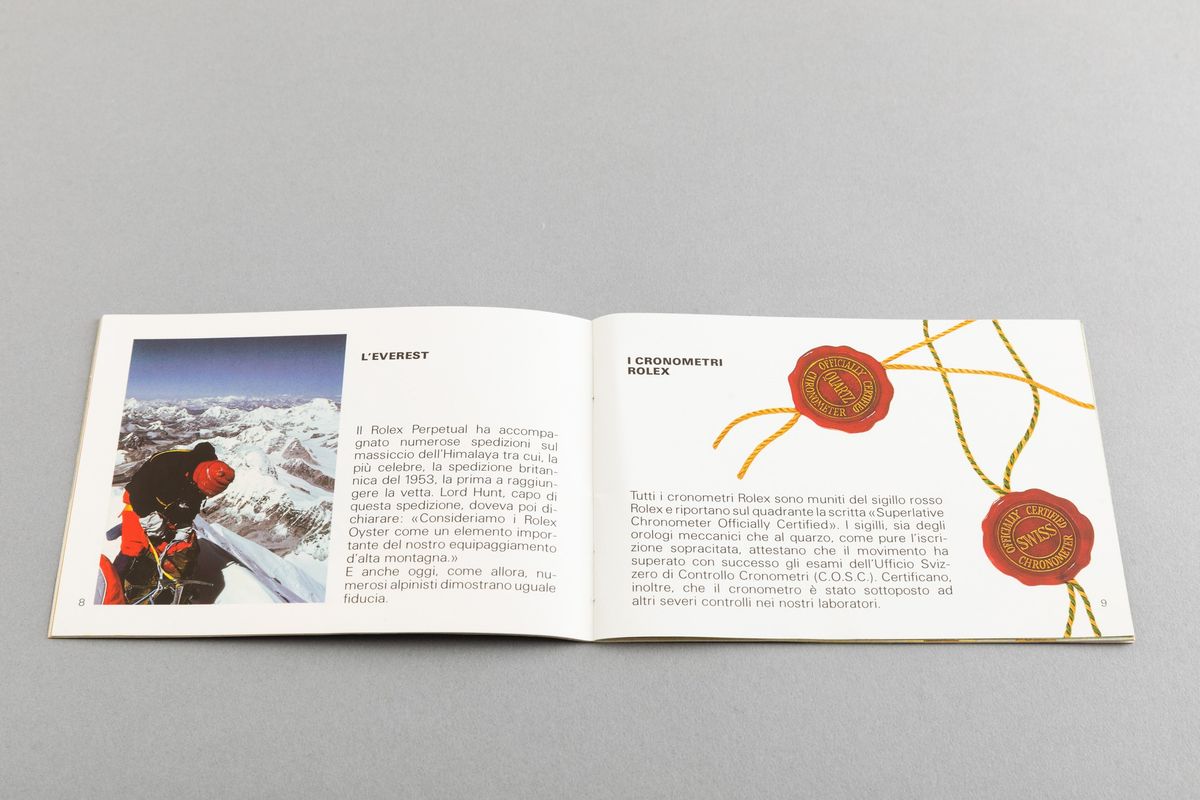 Rolex - Libretto "il Vostro Rolex", 1988 Lingua Italiana