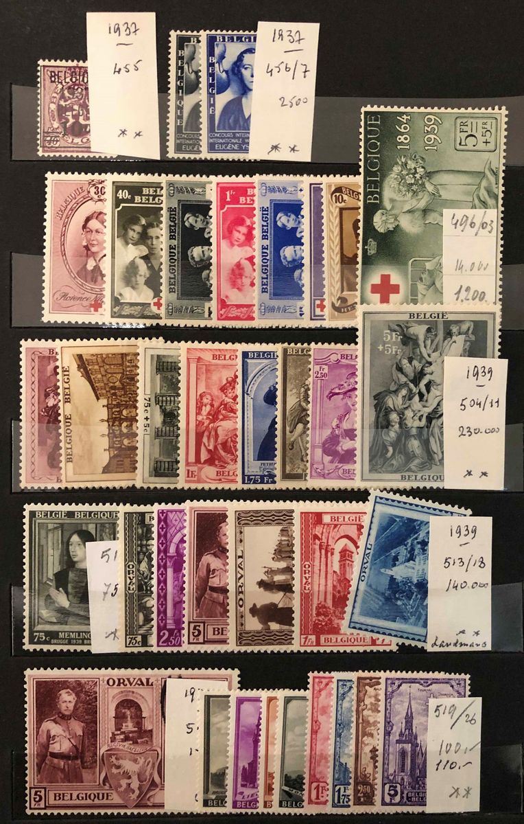 1849/1955, Belgio, 2 classificatori.  - Auction Philately and Postal History - Cambi Casa d'Aste