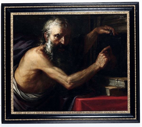Domenico Marol&#236; - Socrate che indica di guardarsi allo specchio