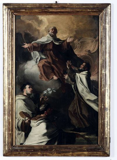 Elia che Ascende sul Carro di Fuoco Circondato da Santi Dell'ordine Carmelitano