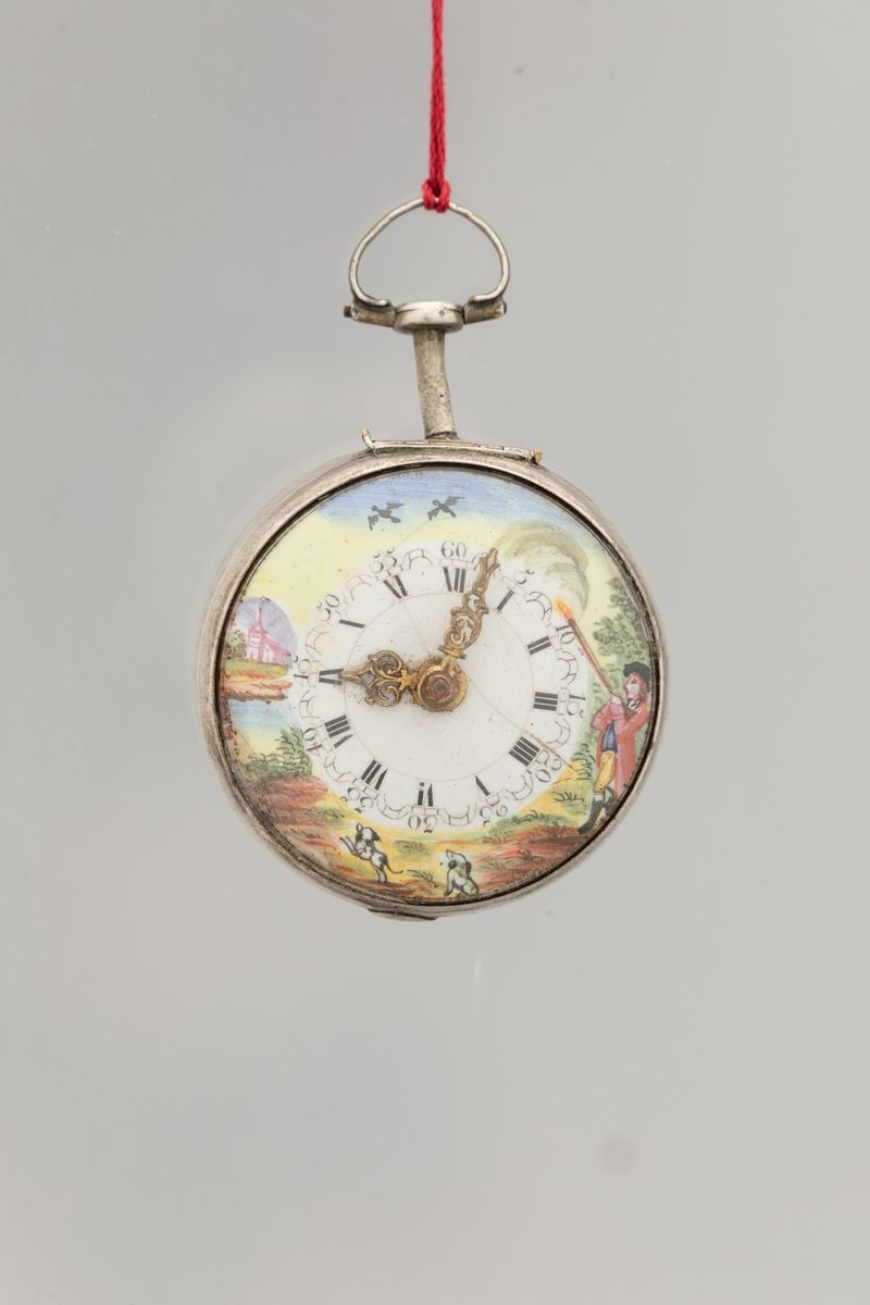 Sanson London - Orologio Olandese per Mercato Inglese da Tasca a Verga Tripla Cassa con Cassa Sba...