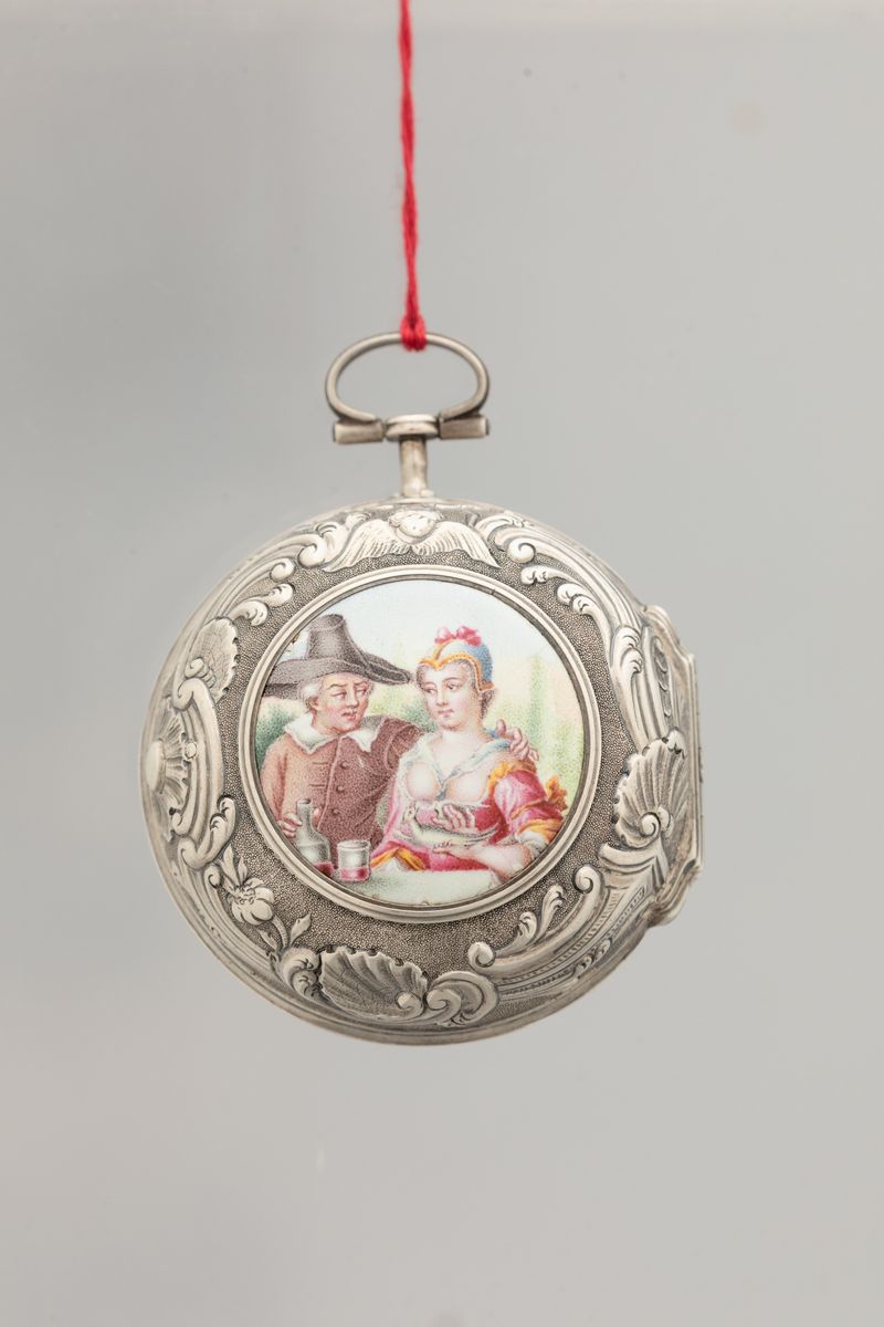 Martineau a London - Orologio da Tasca con Doppia Cassa in Argento, Scappamento a Verga e Quadran...