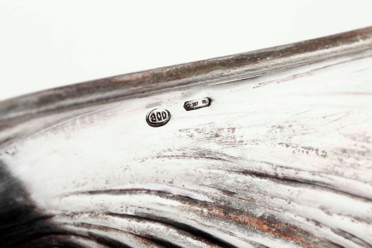 Centrotavola in Argento. Argenteria Milanese del XX Secolo. Argentiere Fiam
