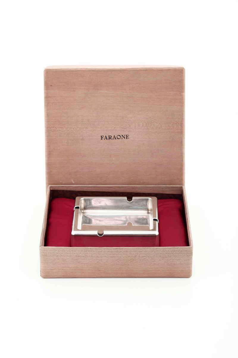 Posacenere in Argento 925. Argenteria Milanese del XX Secolo per Faraone