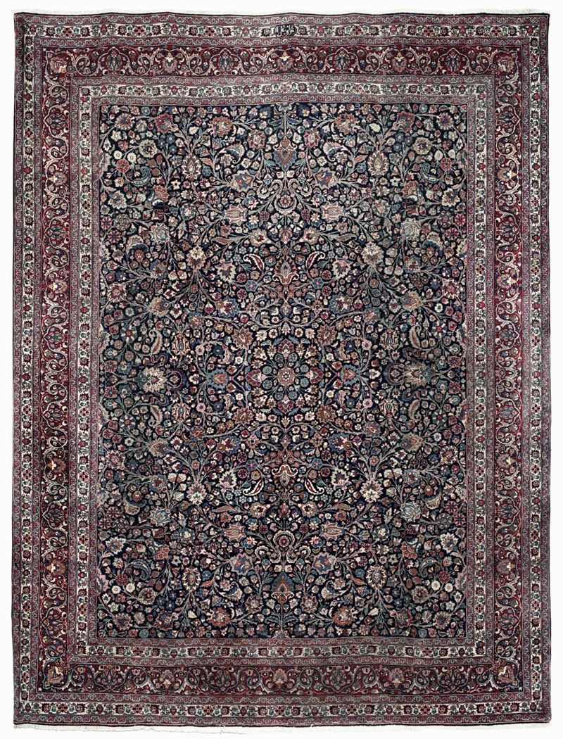 Importante tappeto Mashad Amogli, Persia inizio XX secolo  - Asta Tappeti Antichi - Cambi Casa d'Aste