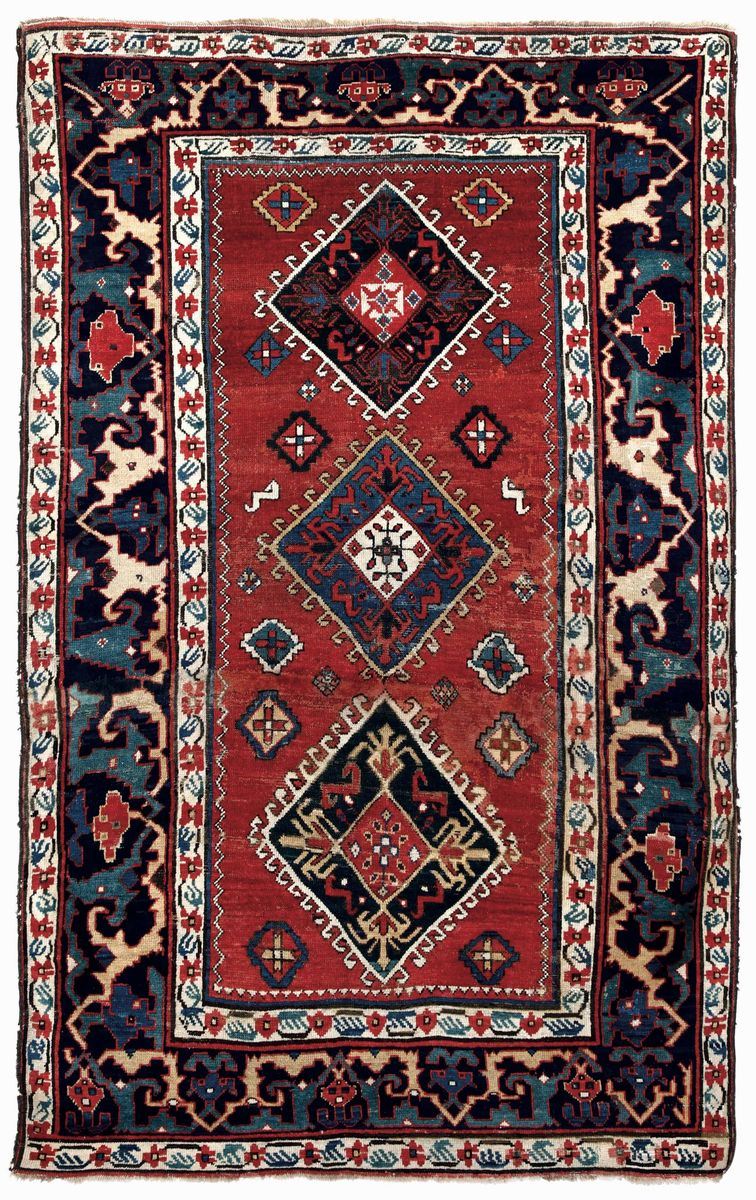 Tappeto Kazak, Caucaso fine XIX secolo  - Auction Antique Carpets - Cambi Casa d'Aste