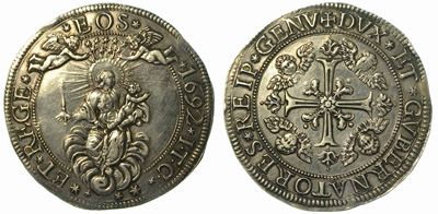 Genova. Dogi Biennali, 1528-1797. Scudo Largo 1692.