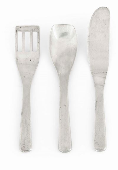 Tre Posate in Argento Sterling. Design Arrigo Finzi (1890-1973). Milano XX Secolo
