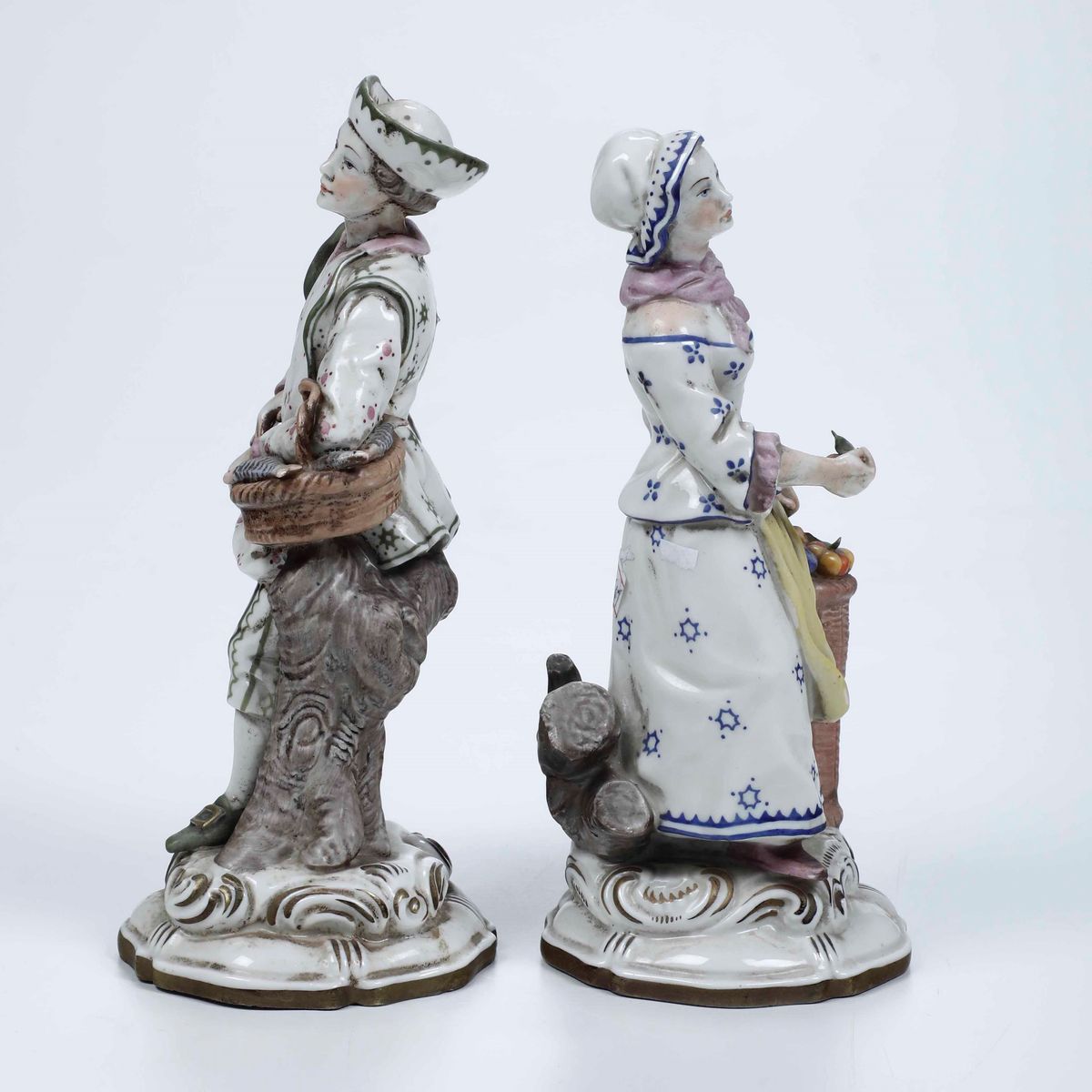 Coppia di Figurine di Venditori Ambulanti, XX Secolo