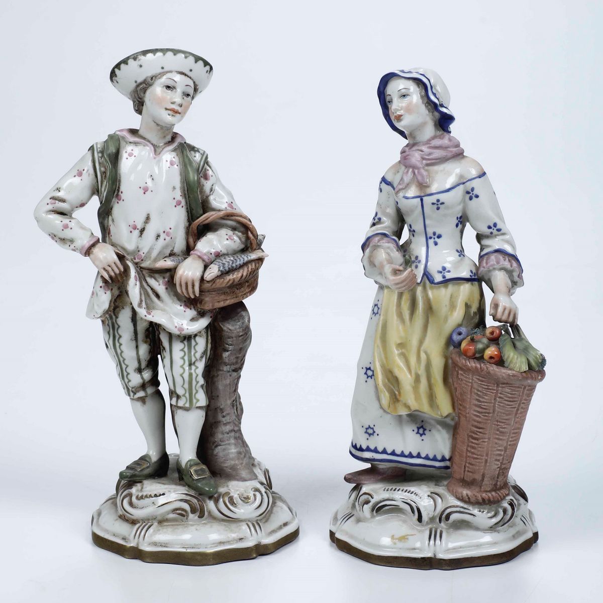 Coppia di Figurine di Venditori Ambulanti, XX Secolo