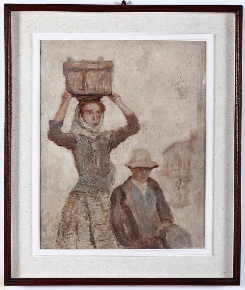 Pittore del XIX-XX secolo Contadini  - Auction 19th and 20th Century Paintings | Timed Auction - Cambi Casa d'Aste
