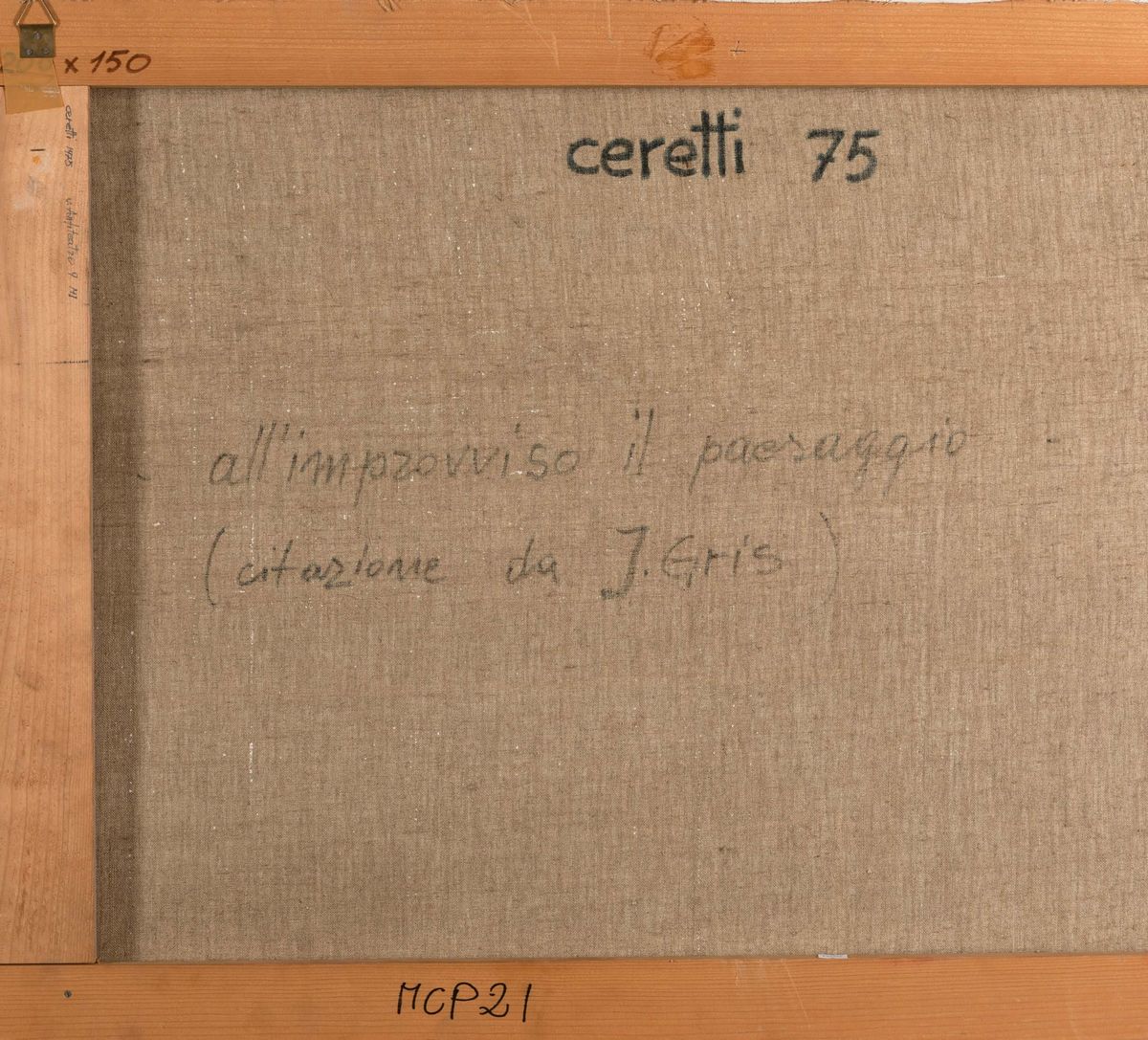 Mino Ceretti - All’improvviso il Paesaggio (citazione da J. Gris)
