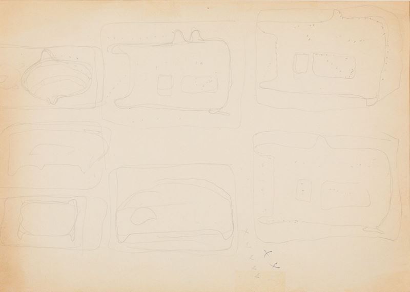 Lucio Fontana - Studi per Concetti Spaziali - Recto e Verso