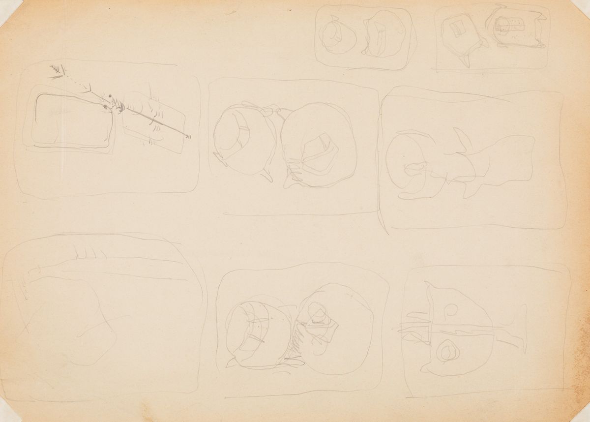 Lucio Fontana - Studi per Concetti Spaziali - Recto e Verso