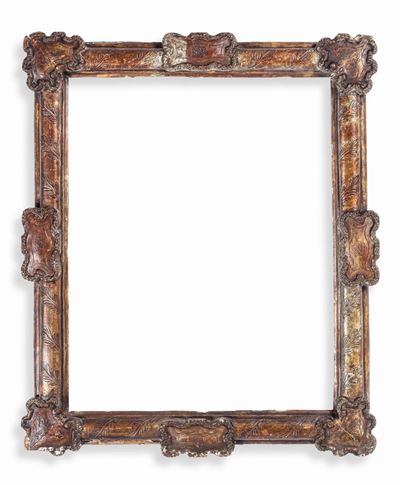 Cornice in Legno Intagliato e Dorato a Mecca. Veneto. XVIII Secolo