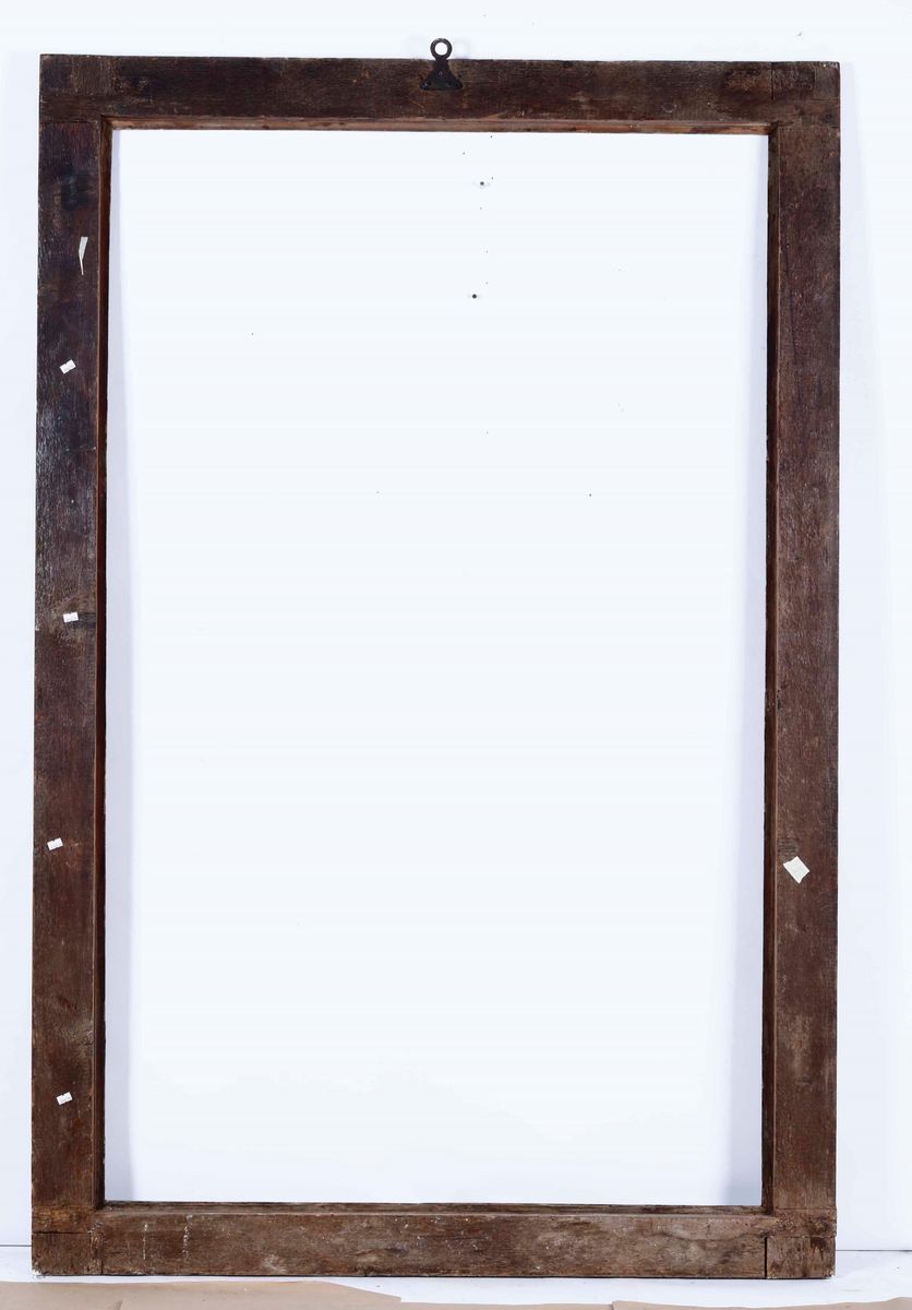 Cornice a Cassetta in Legno Ebanizzato, Dorato e Inciso. Italia Centrale XVII Secolo