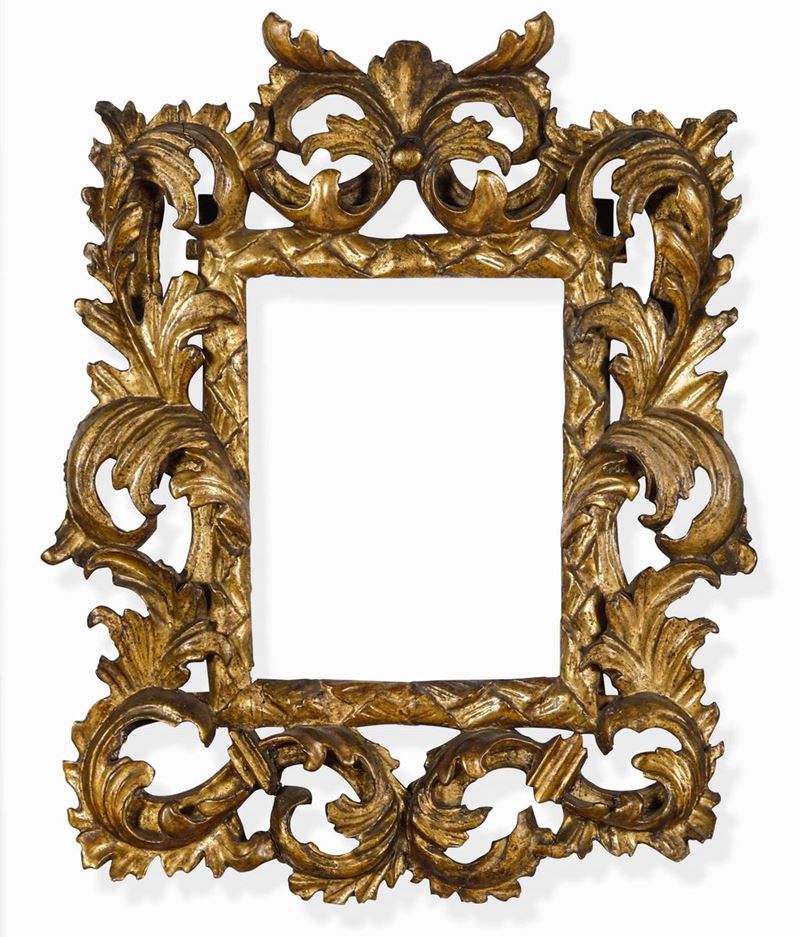 Cornice in legno dorato. Roma, XVII secolo  - Auction Antique Frames - Cambi Casa d'Aste